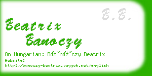 beatrix banoczy business card